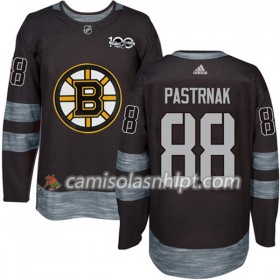 Camisola Boston Bruins David Pastrnak 88 1917-2017 100th Anniversary Adidas Preto Authentic - Homem